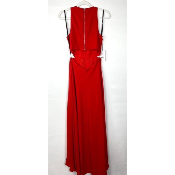 NWT Ali & Jay Bohemian Rhapsody Sleeveless Maxi Dress Gown Red XS - Picture 5 of 9
